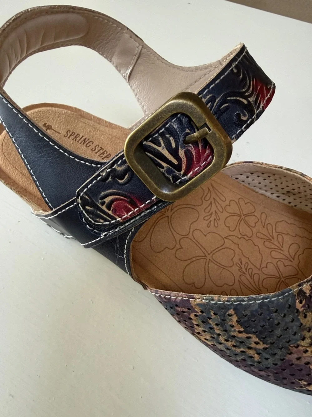 L'Artiste by Spring Step Koraline Perforated Sandals Womens Size 38 US 7.5 - 8 - Picture 12 of 16